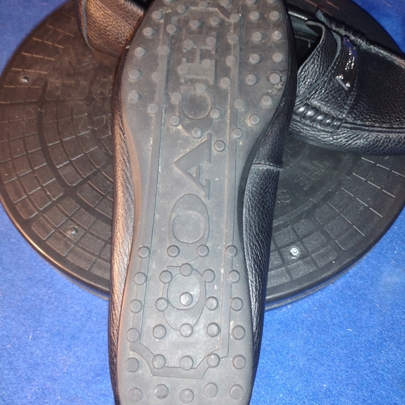 Coach New York Black Pebbled Leather Loafers Sz. 9B-US, 39-EU - Picture 7 of 8